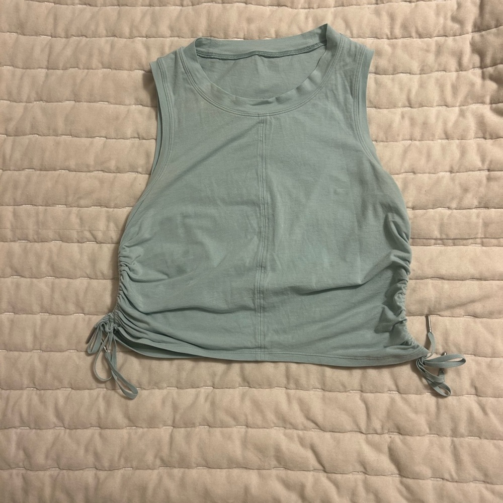Lululemon Athletica Ruched Tie  Tank Top Tee Size 6 Small